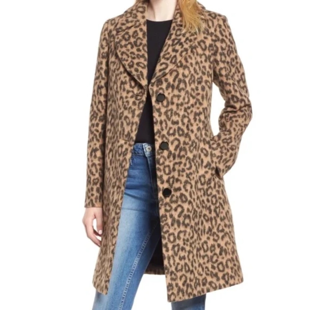 Kate Spade New York Leopard Print Coat - Picture 2 of 5